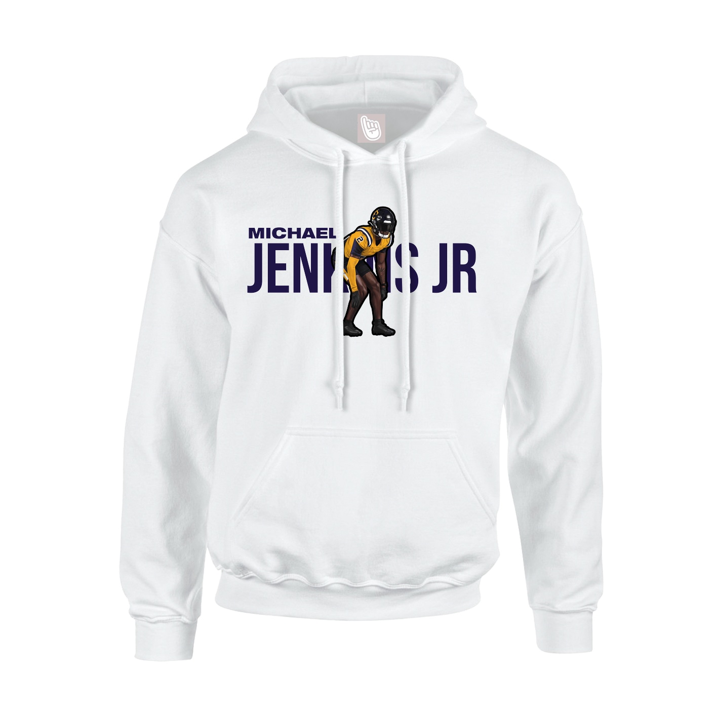 Youth Hoodie — Player Name in White