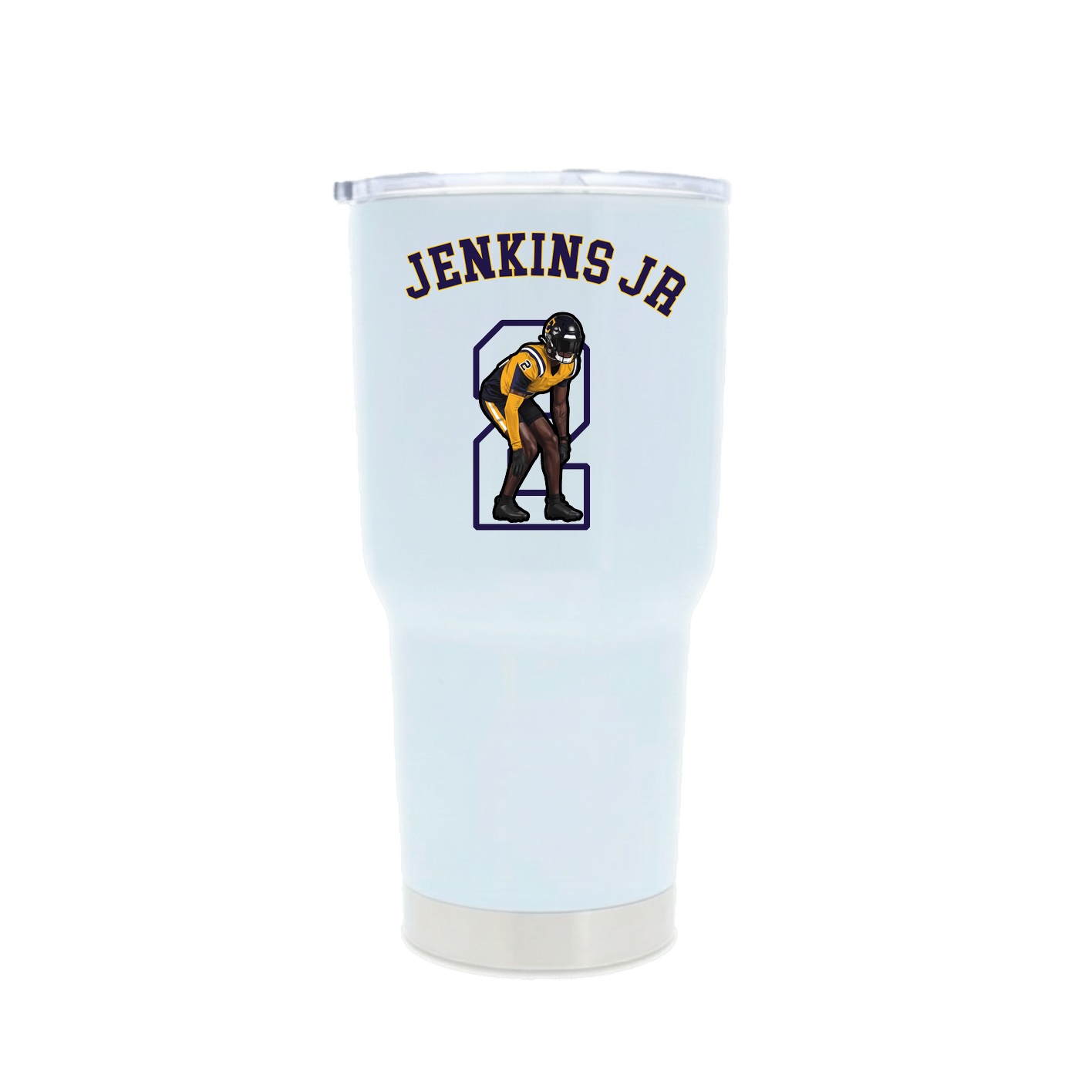 30oz Stainless Steel Tumbler — Shirsey Arch in White
