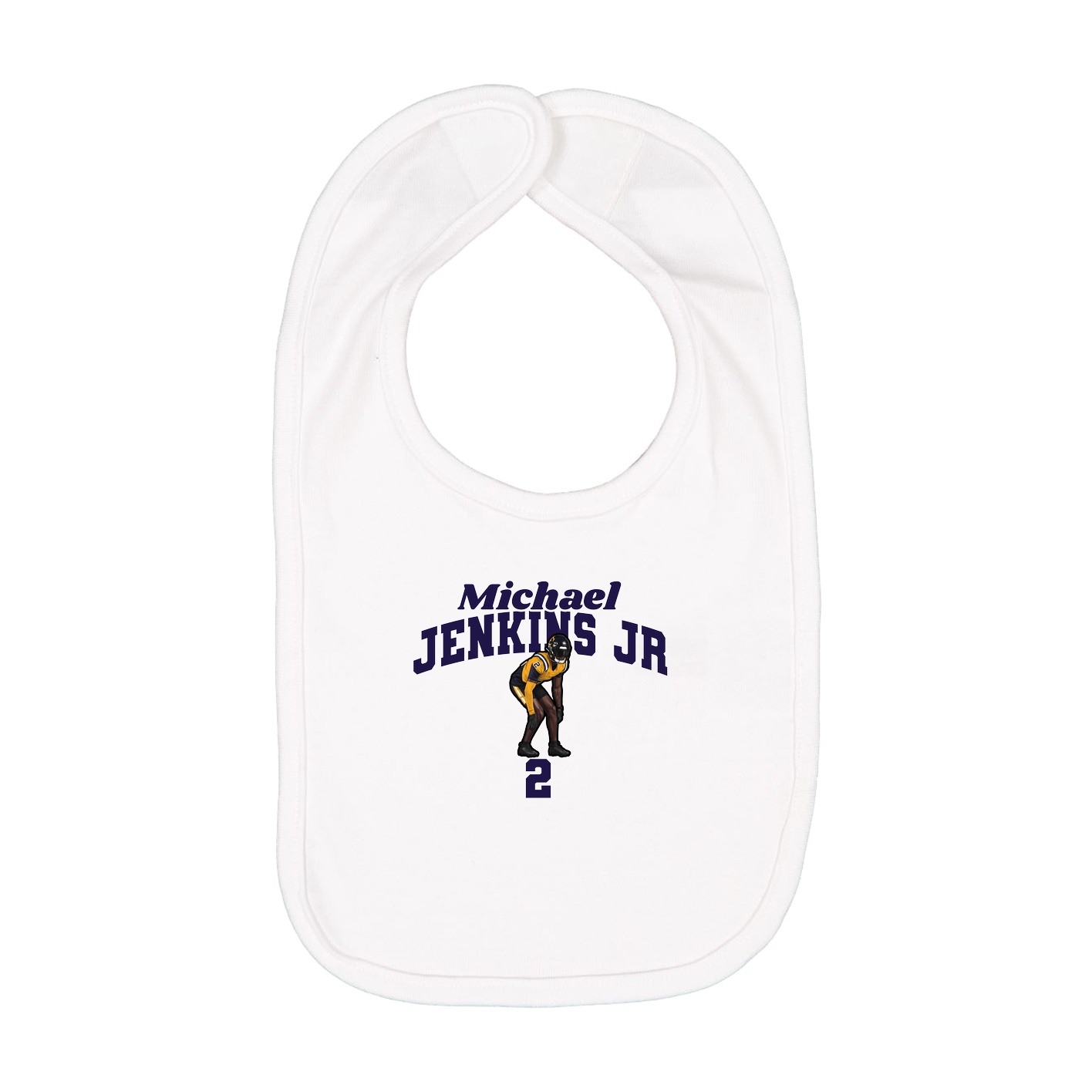 Infant Bib — Signature Arch in White
