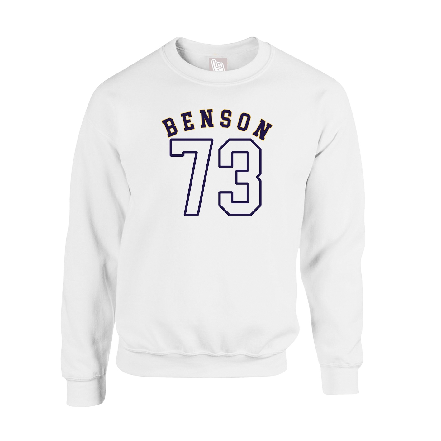 Fleece Crew — Shirsey Arch in White