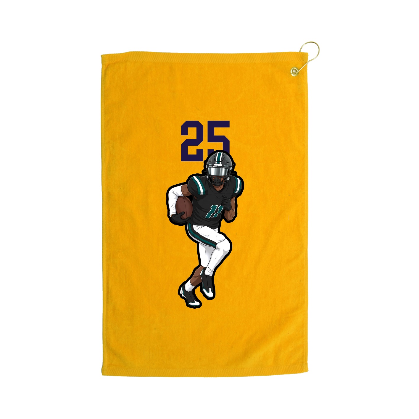 Golf Towel — Number Top in Gold