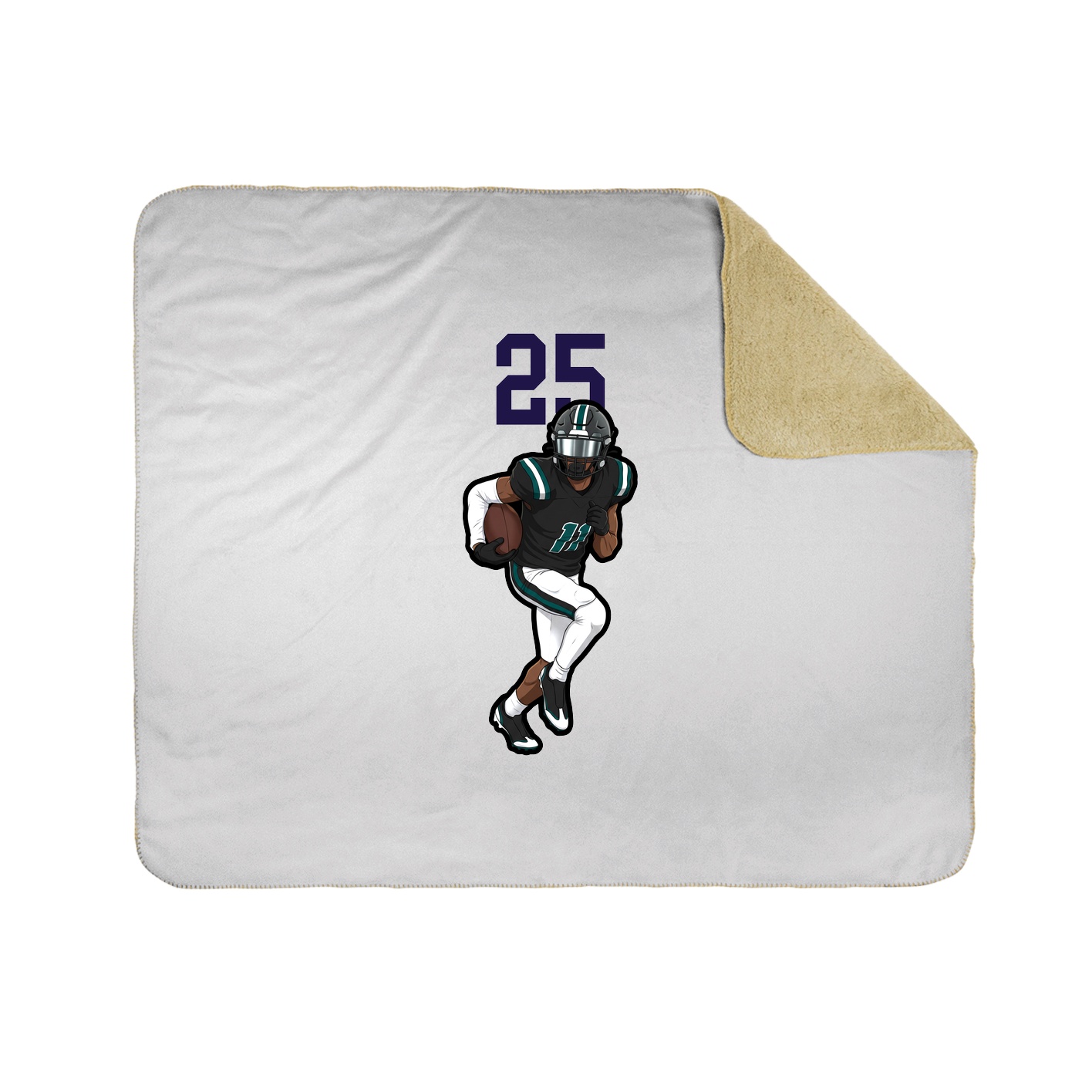 Throw Blanket — Number Top in White
