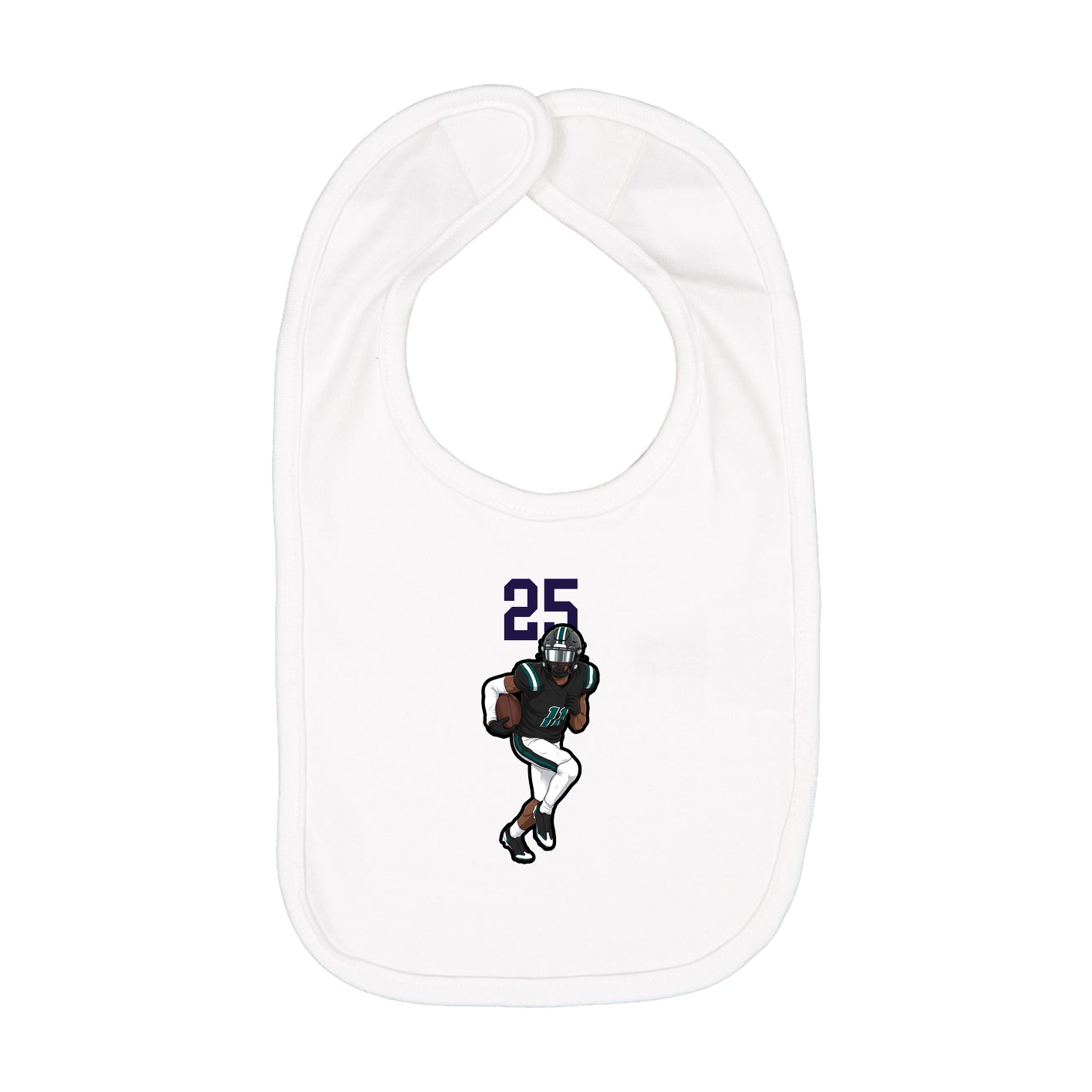 Infant Bib — Number Top in White