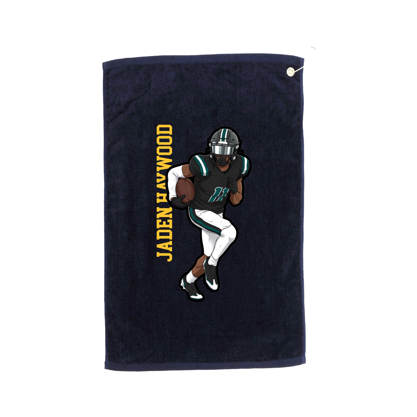 Golf Towel — Name Vertical in Navy