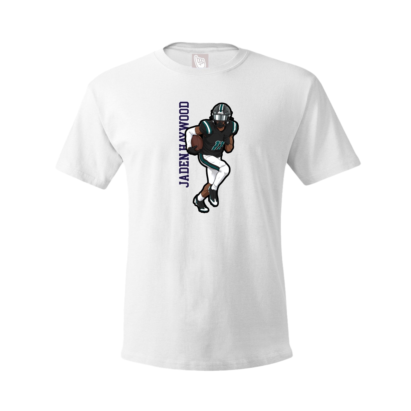 Tee — Name Vertical in White