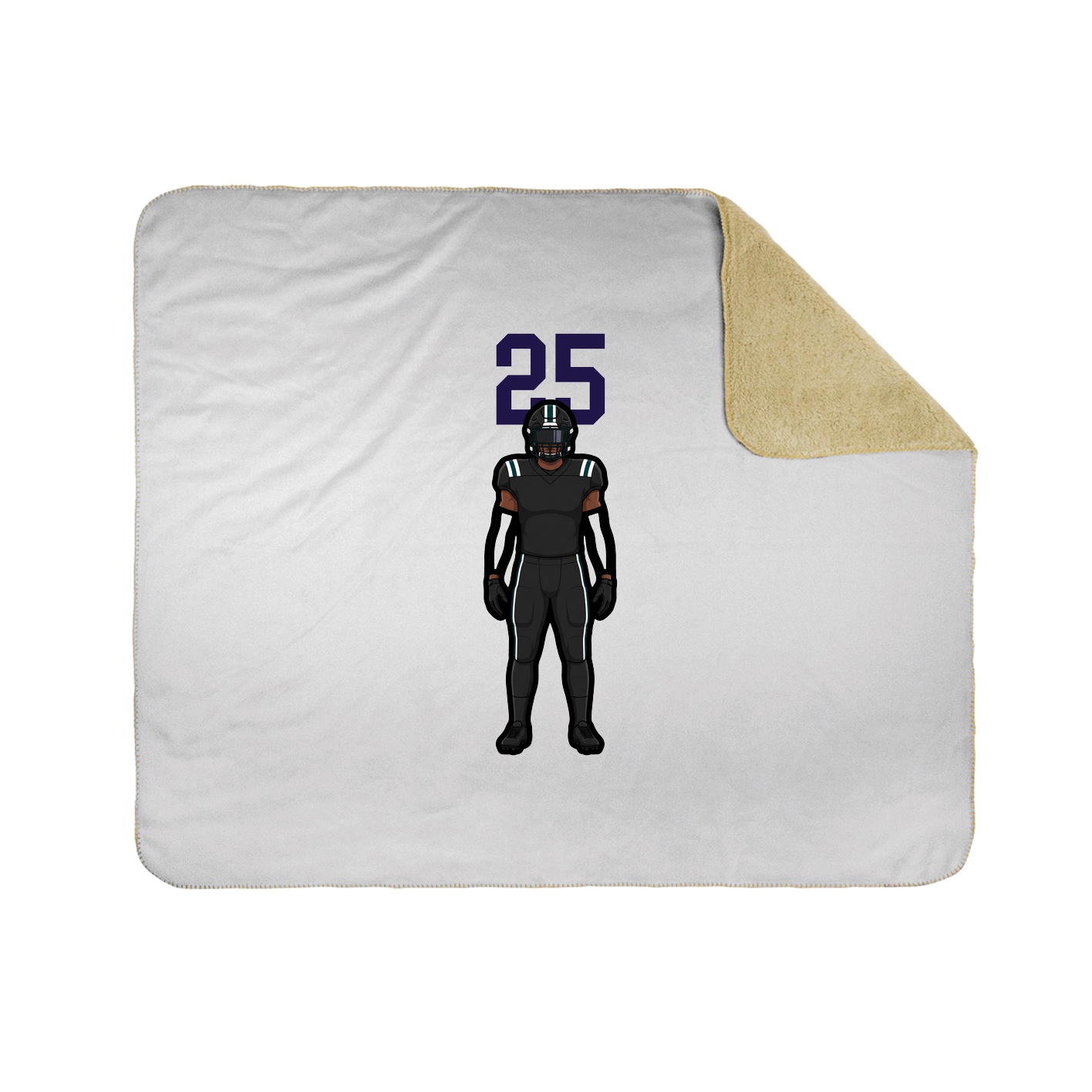 Throw Blanket — Number Top in White