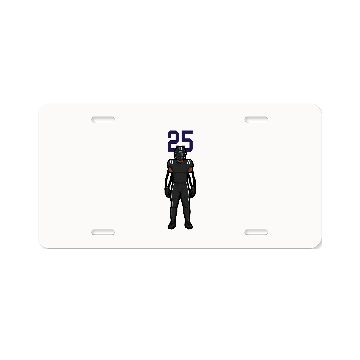 License Plate — Number Top in Classic