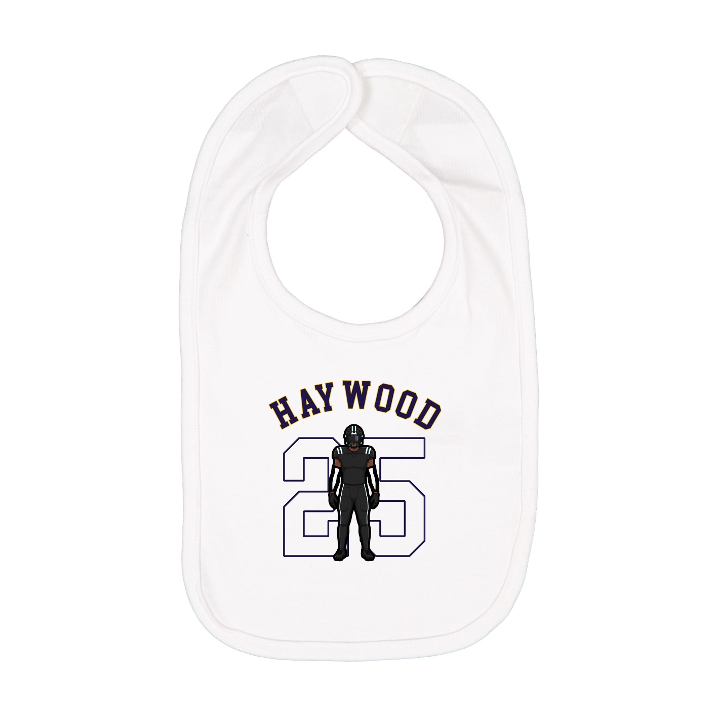 Infant Bib — Shirsey Arch in White