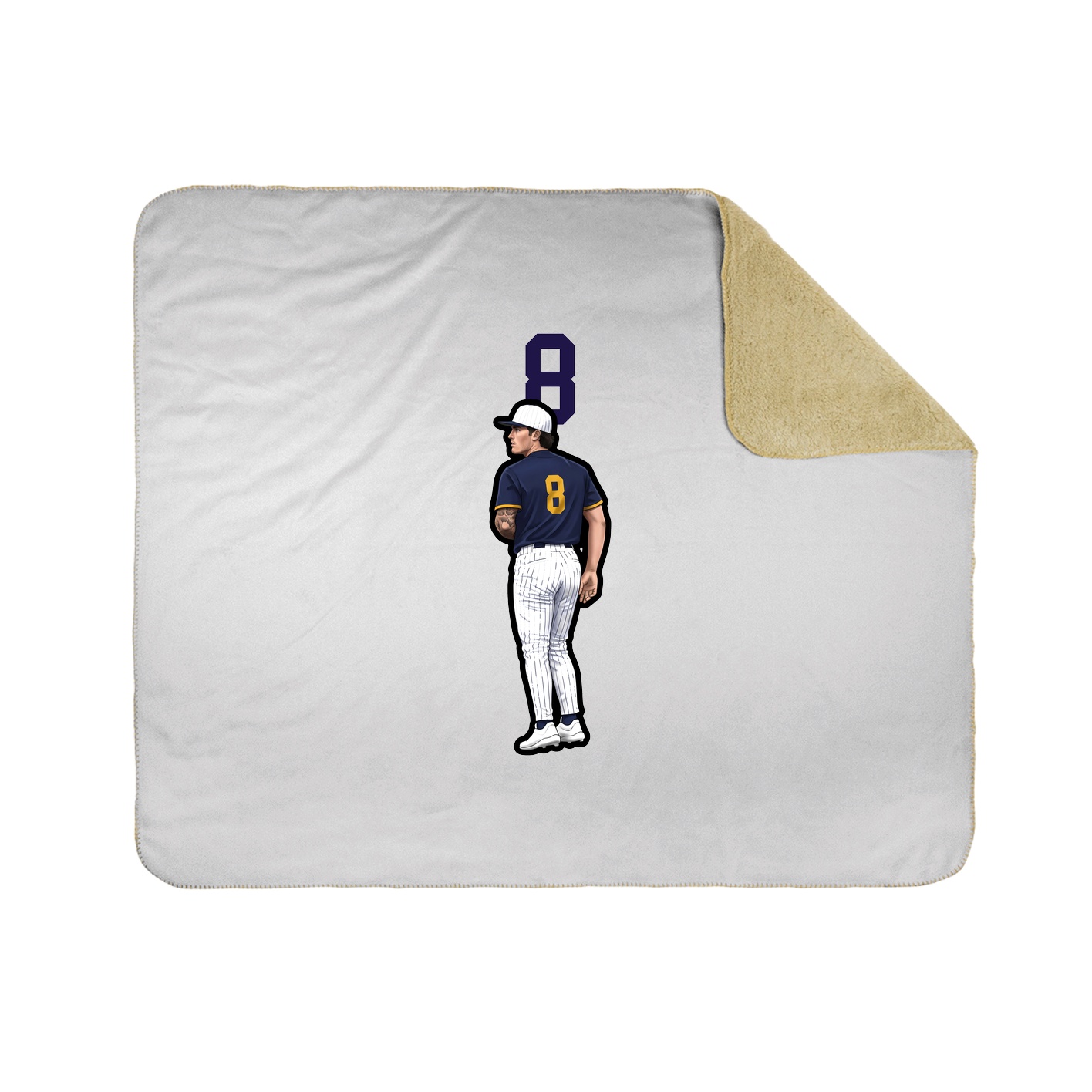 Throw Blanket — Number Top in White