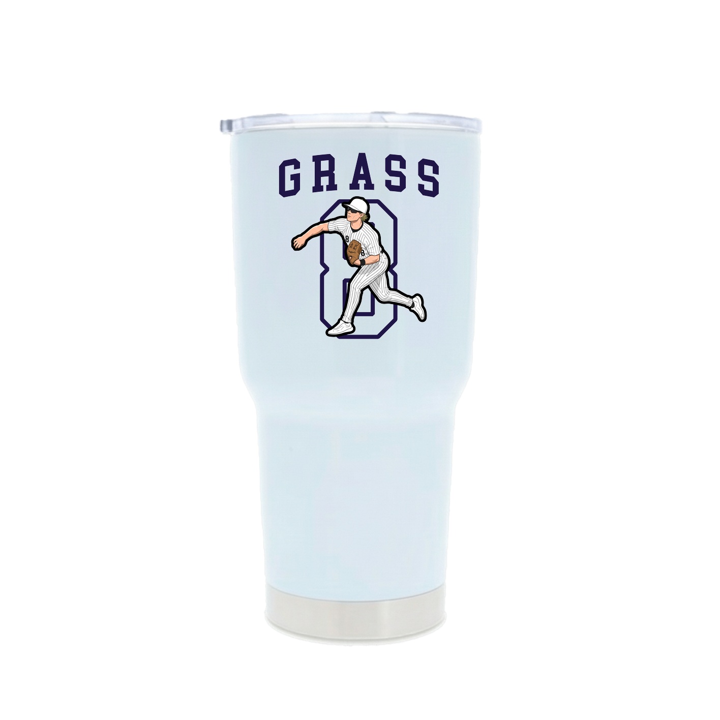 30oz Stainless Steel Tumbler — Shirsey in White