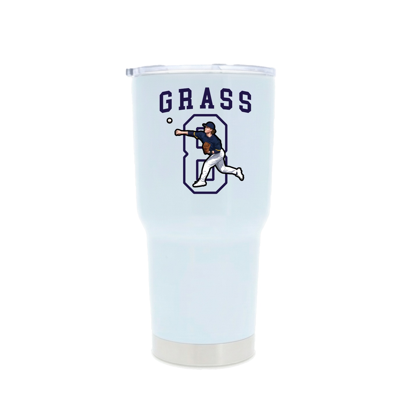 30oz Stainless Steel Tumbler — Shirsey in White