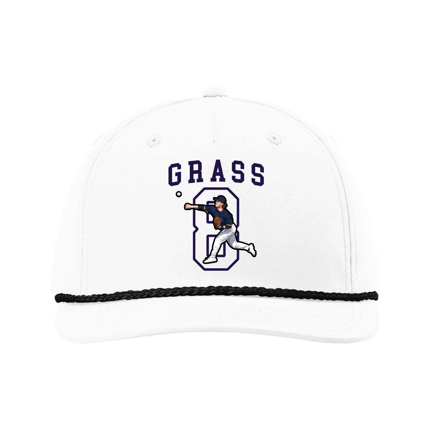 Five-Panel Classic Rope Cap — Shirsey in White