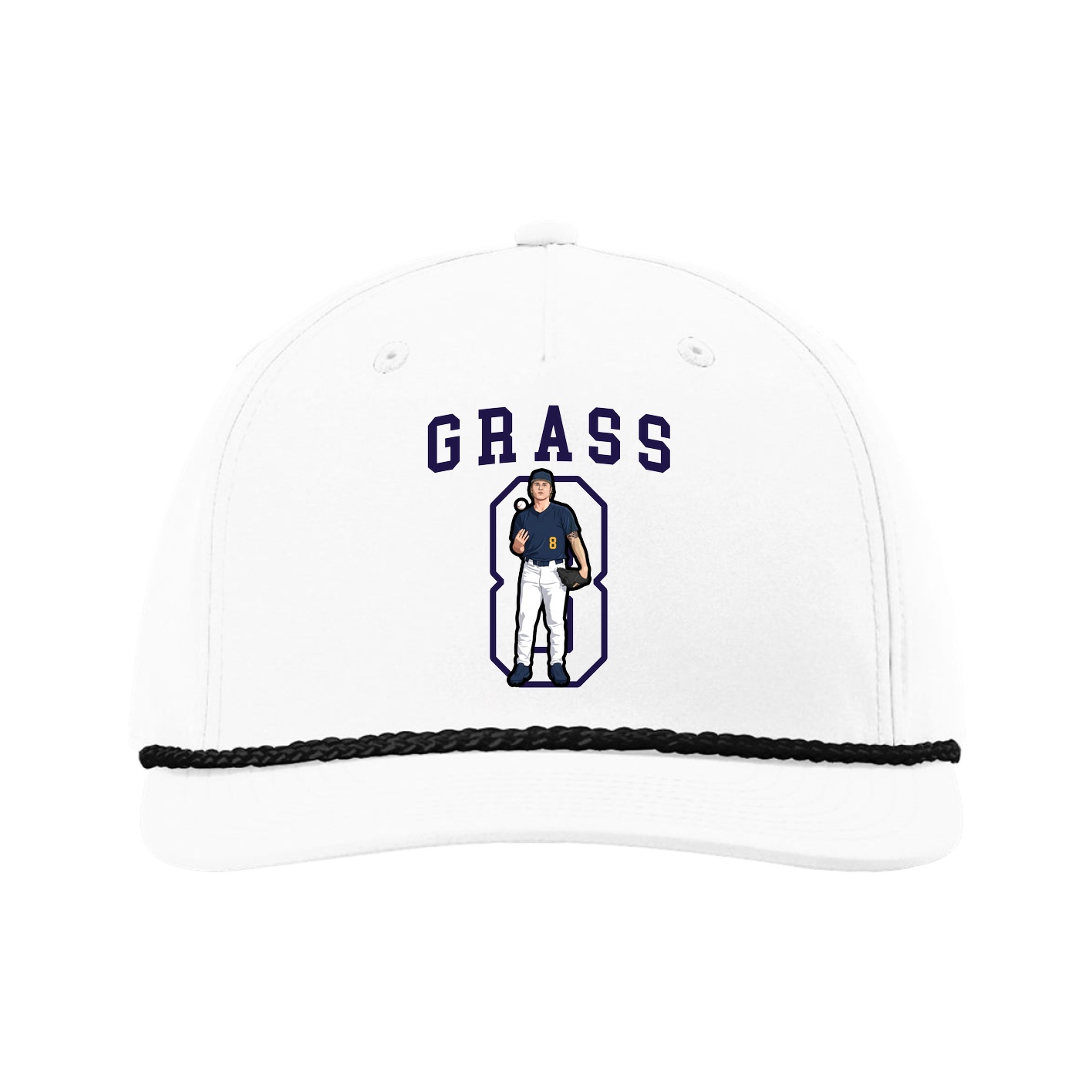 Five-Panel Classic Rope Cap — Shirsey in White