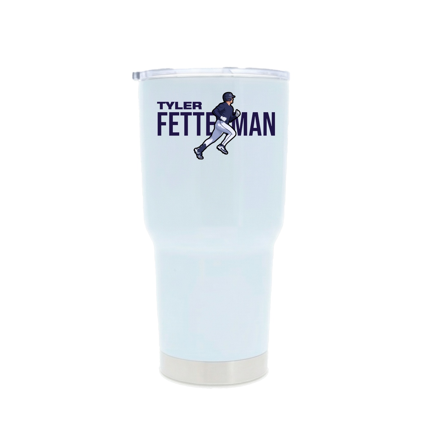 30oz Stainless Steel Tumbler — Player Name in White