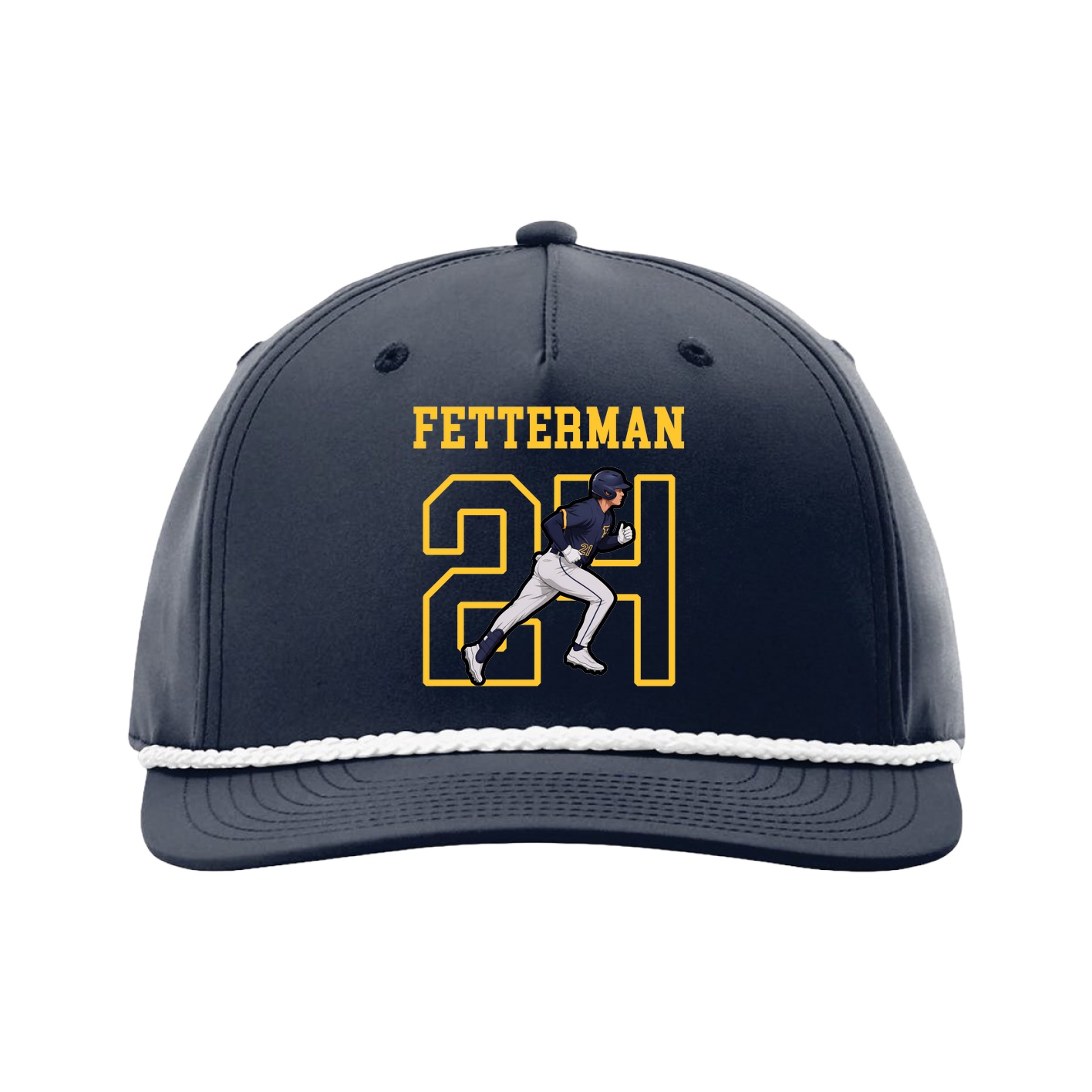 Five-Panel Classic Rope Cap — Shirsey in Navy