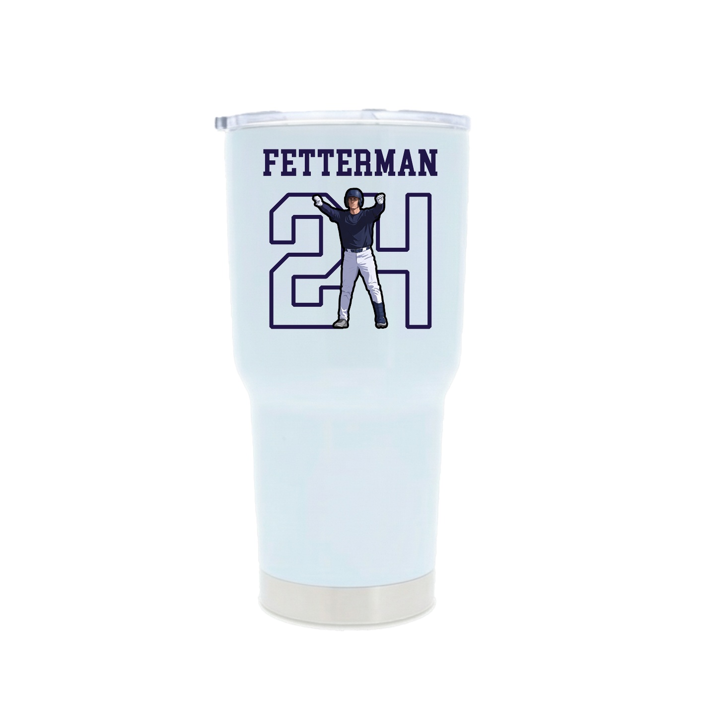 30oz Stainless Steel Tumbler — Shirsey in White