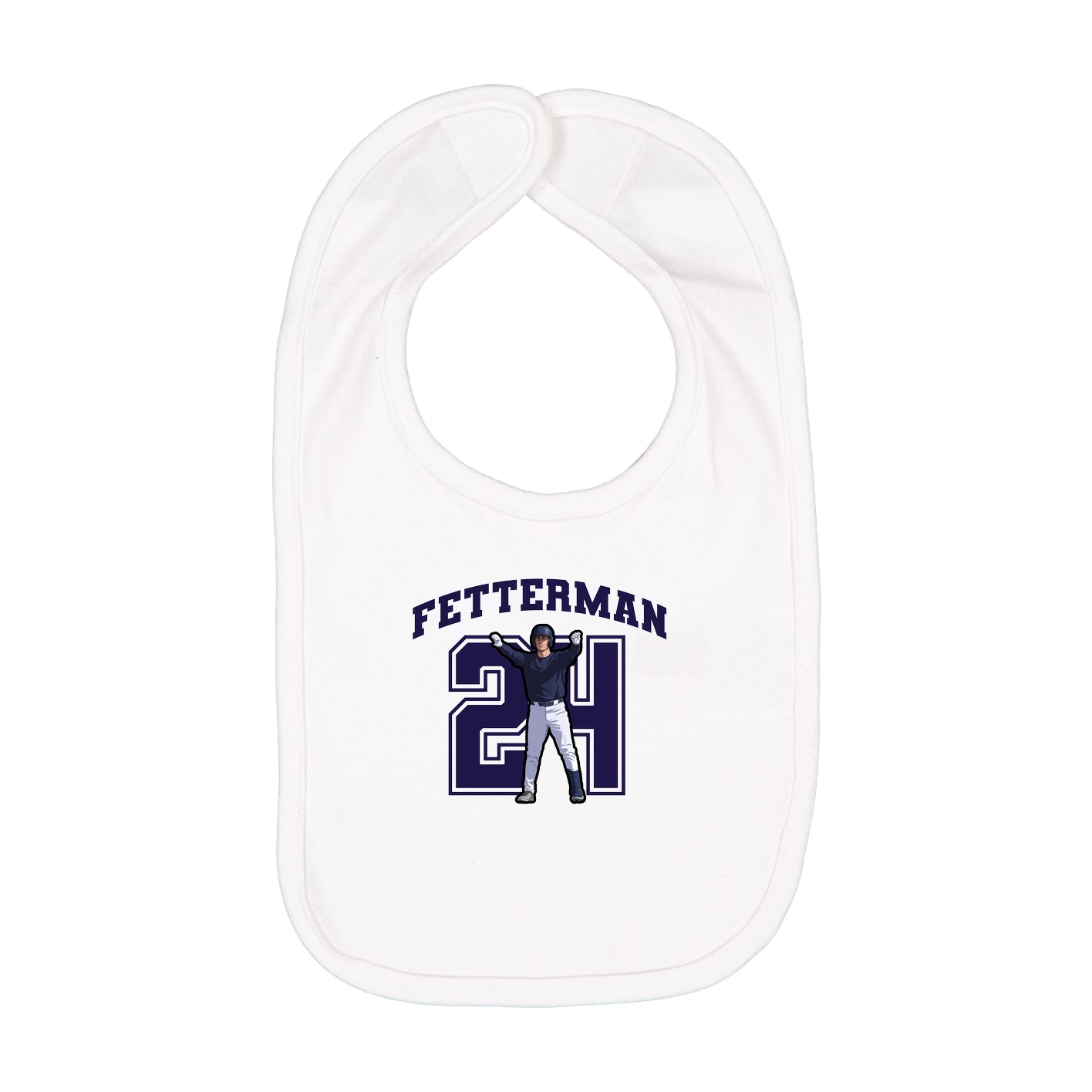 Infant Bib — Number in White