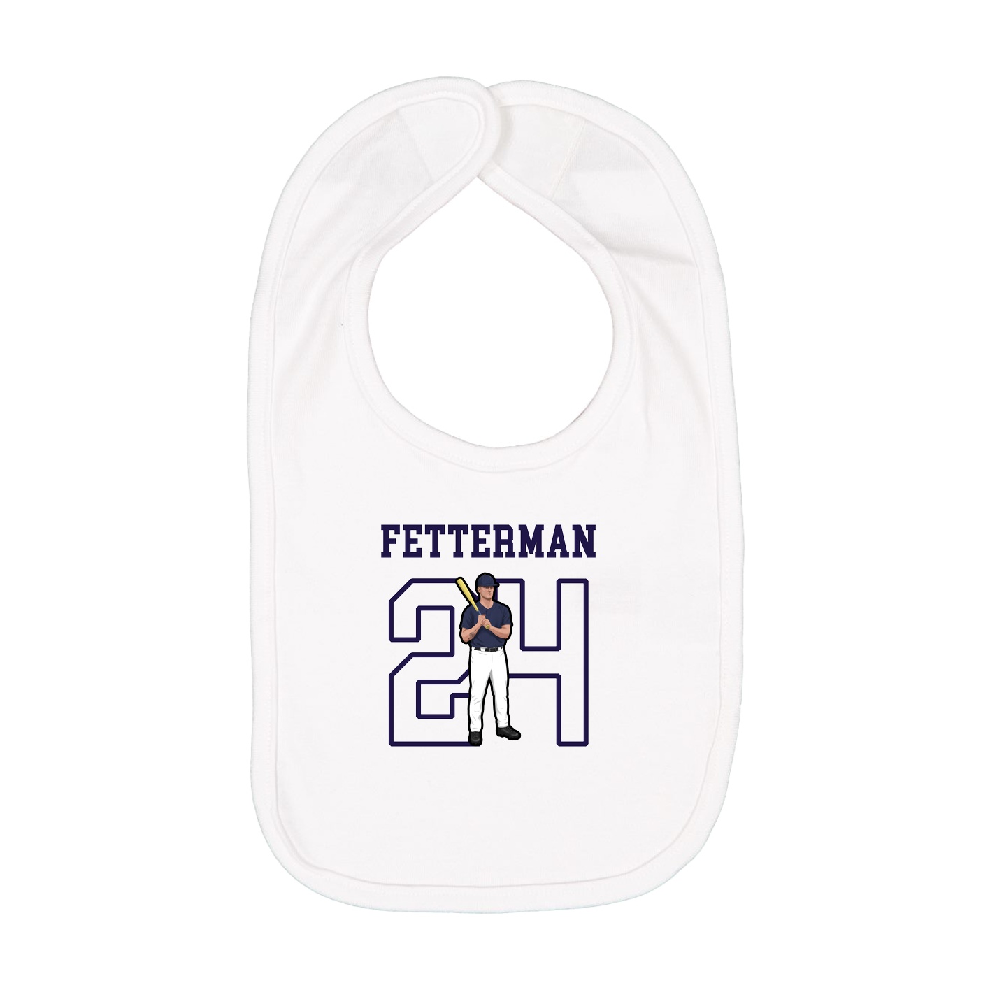 Infant Bib — Shirsey in White