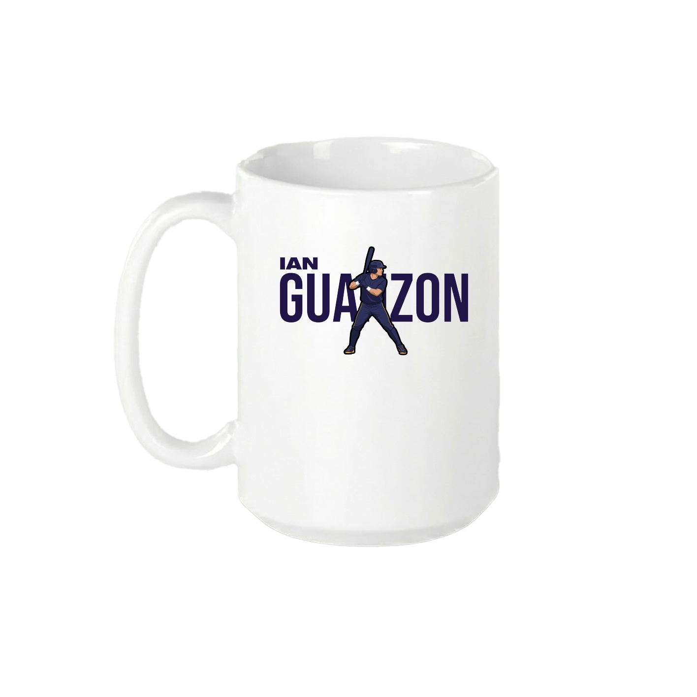 15oz Coffee Mug — Player Name in White