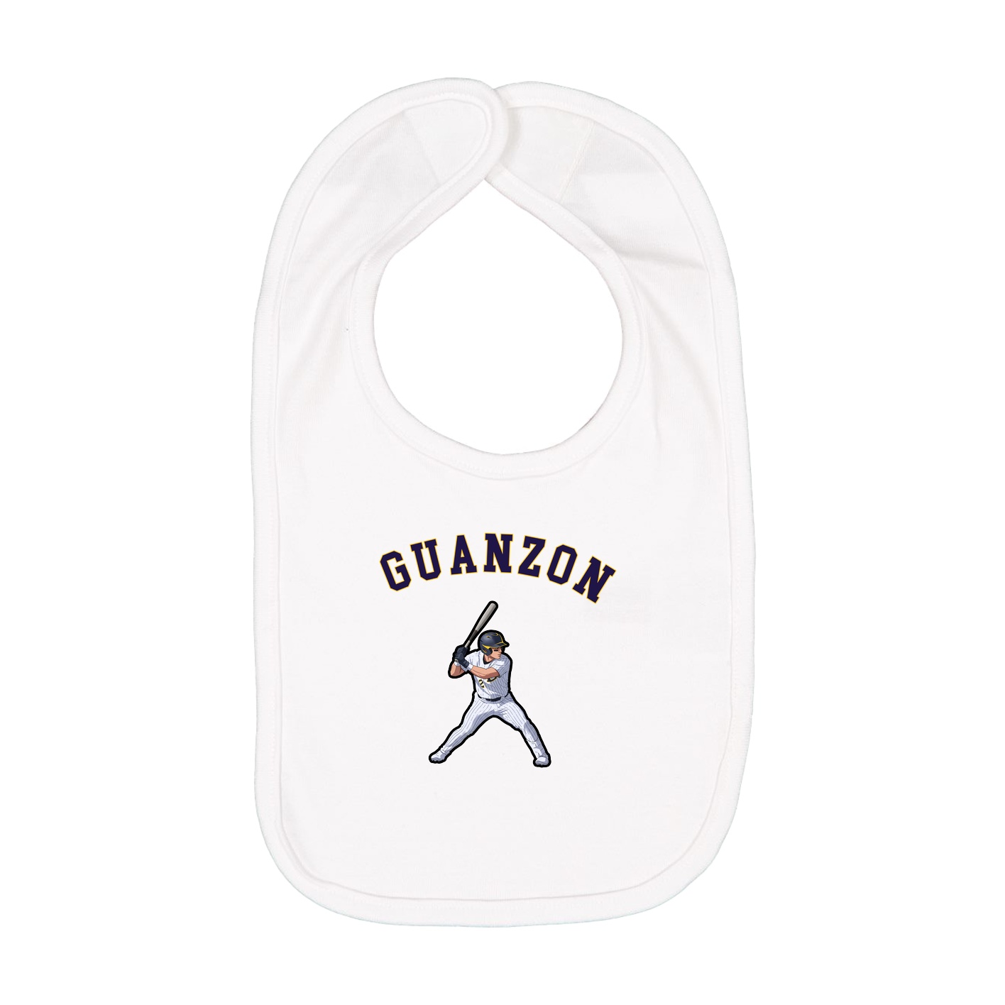 Infant Bib — Shirsey Arch in White