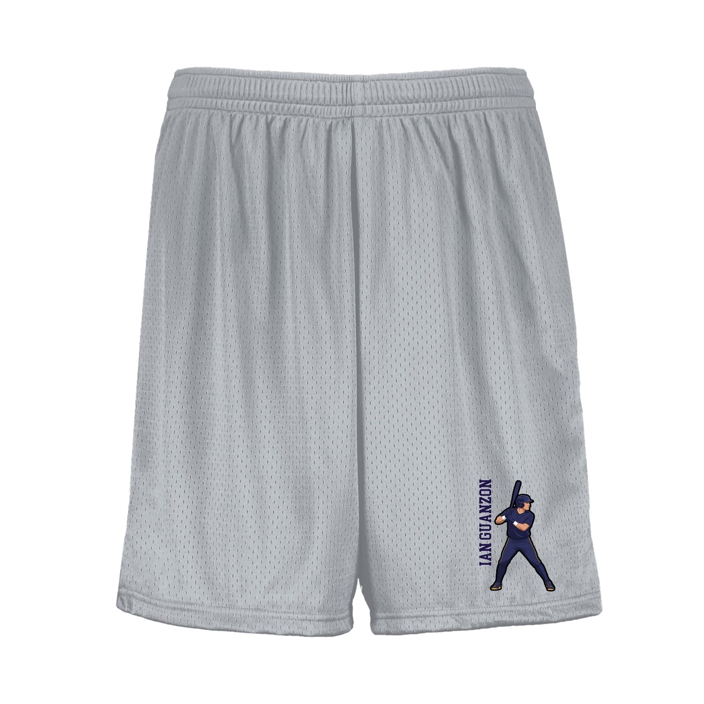 Shorts — Name Vertical in Silver