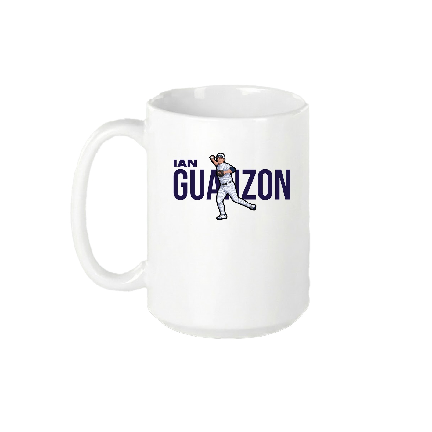 15oz Coffee Mug — Player Name in White