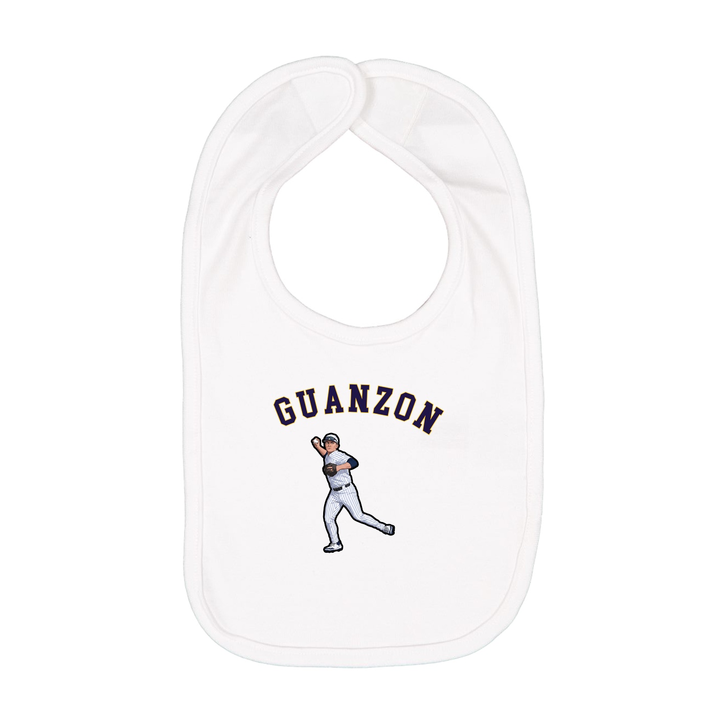 Infant Bib — Shirsey Arch in White