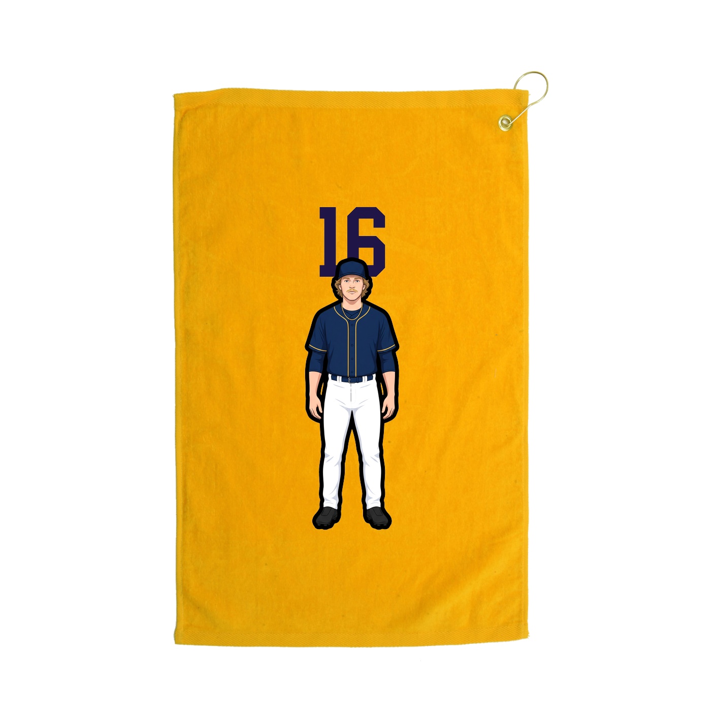 Golf Towel — Number Top in Gold