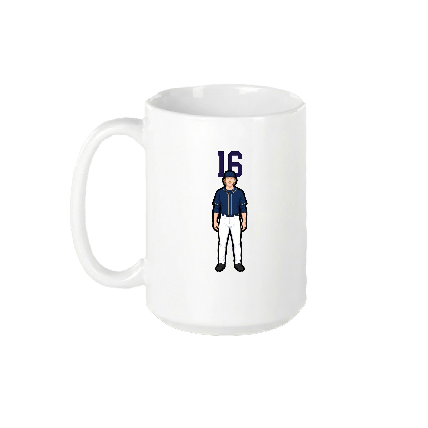 15oz Coffee Mug — Number Top in White