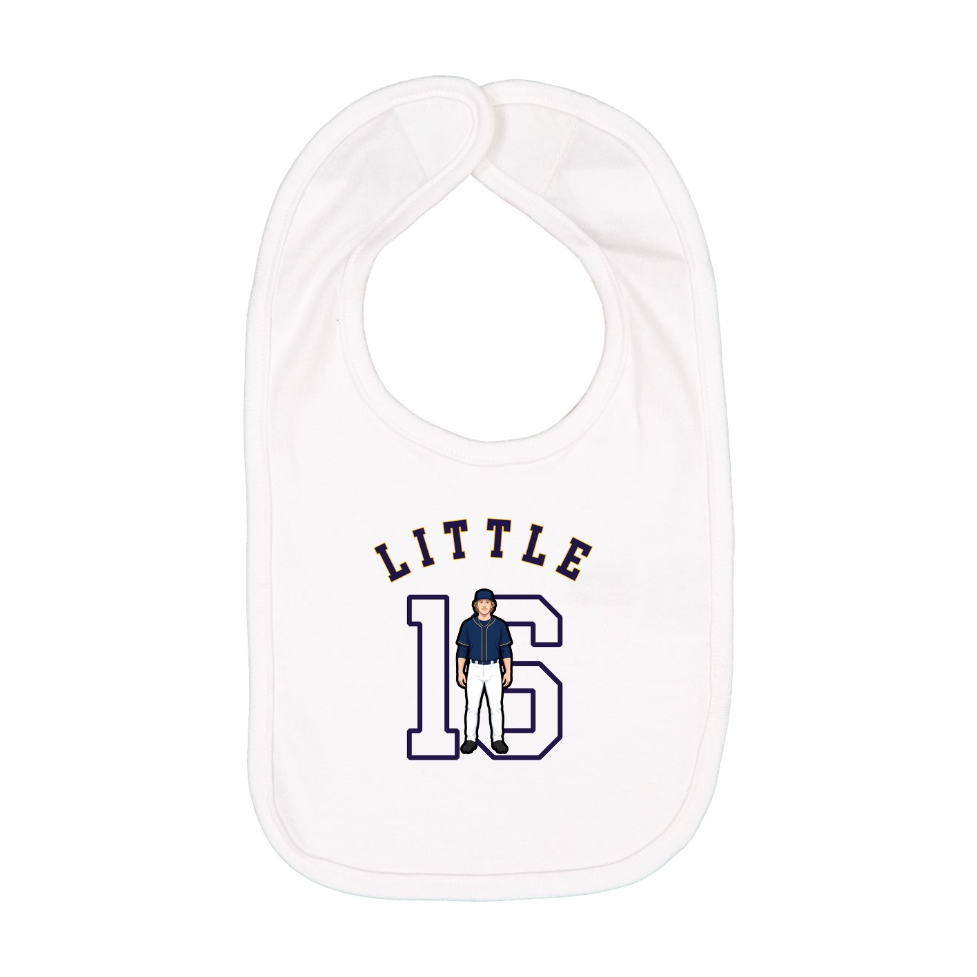 Infant Bib — Shirsey Arch in White