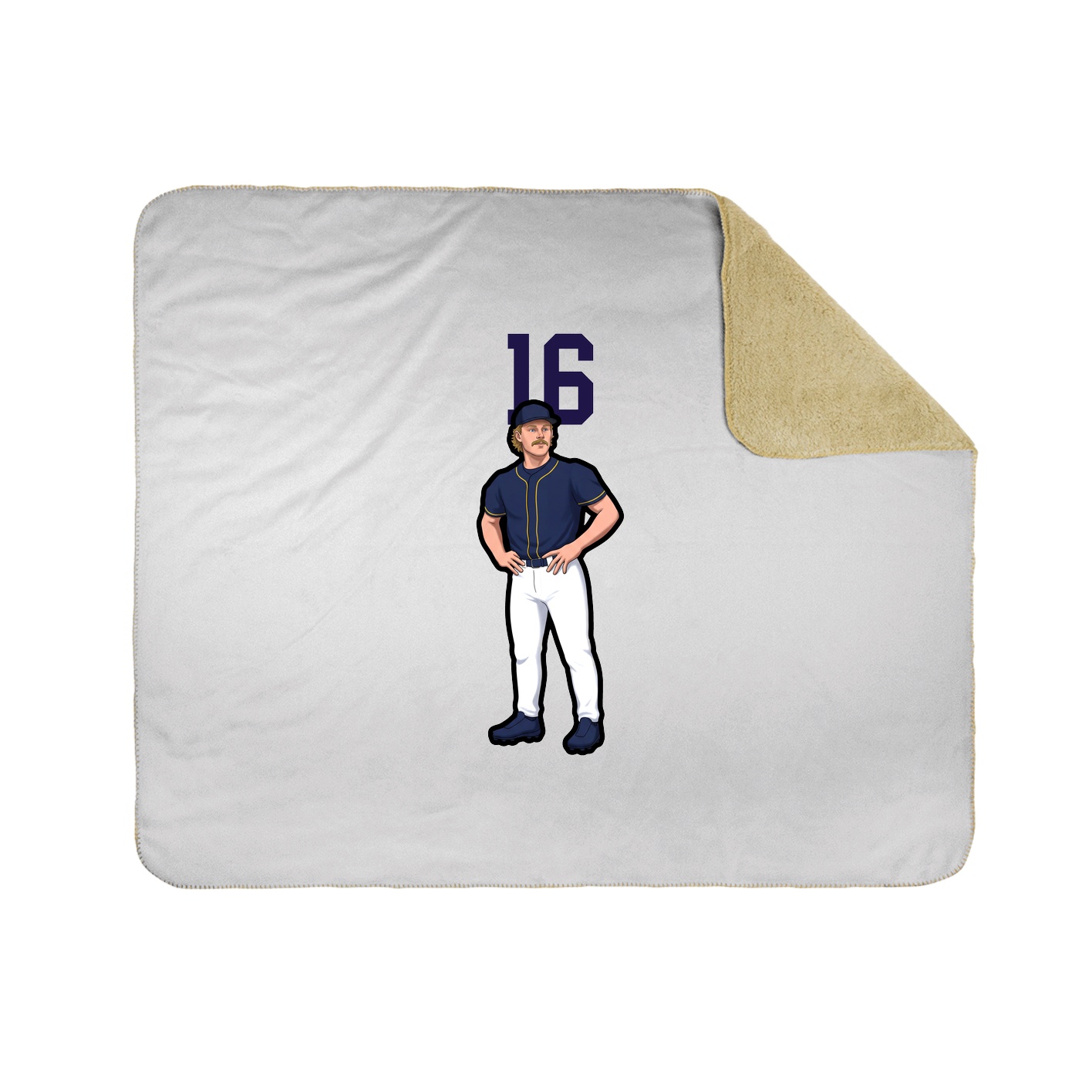 Throw Blanket — Number Top in White