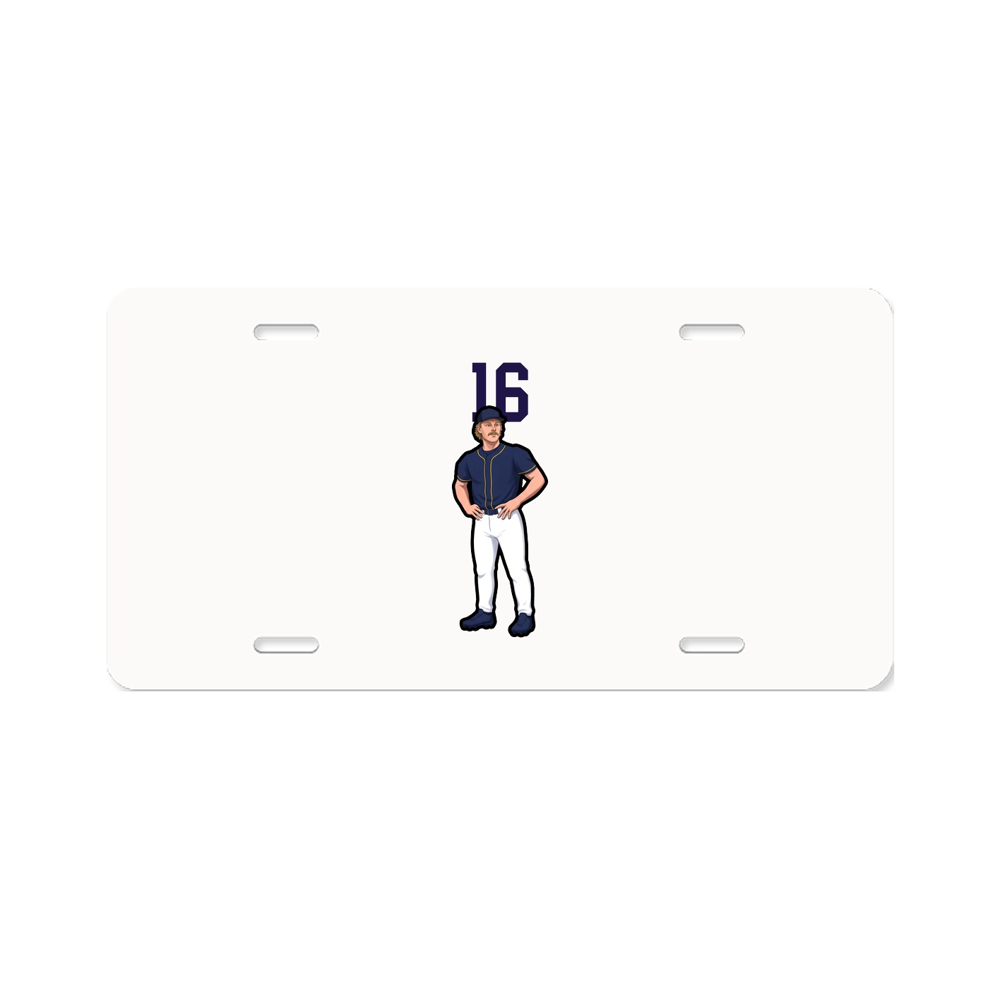 License Plate — Number Top in Classic