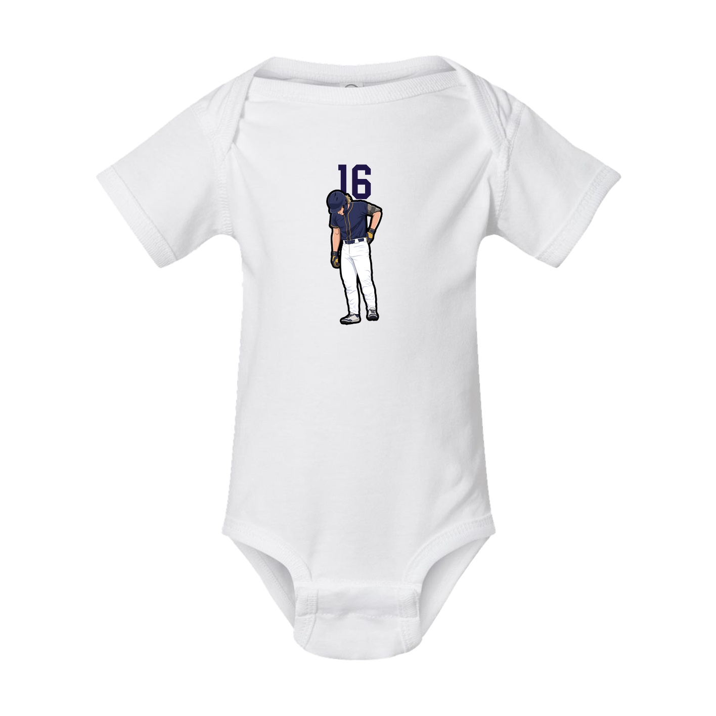 Baby Onesie — Number Top in White