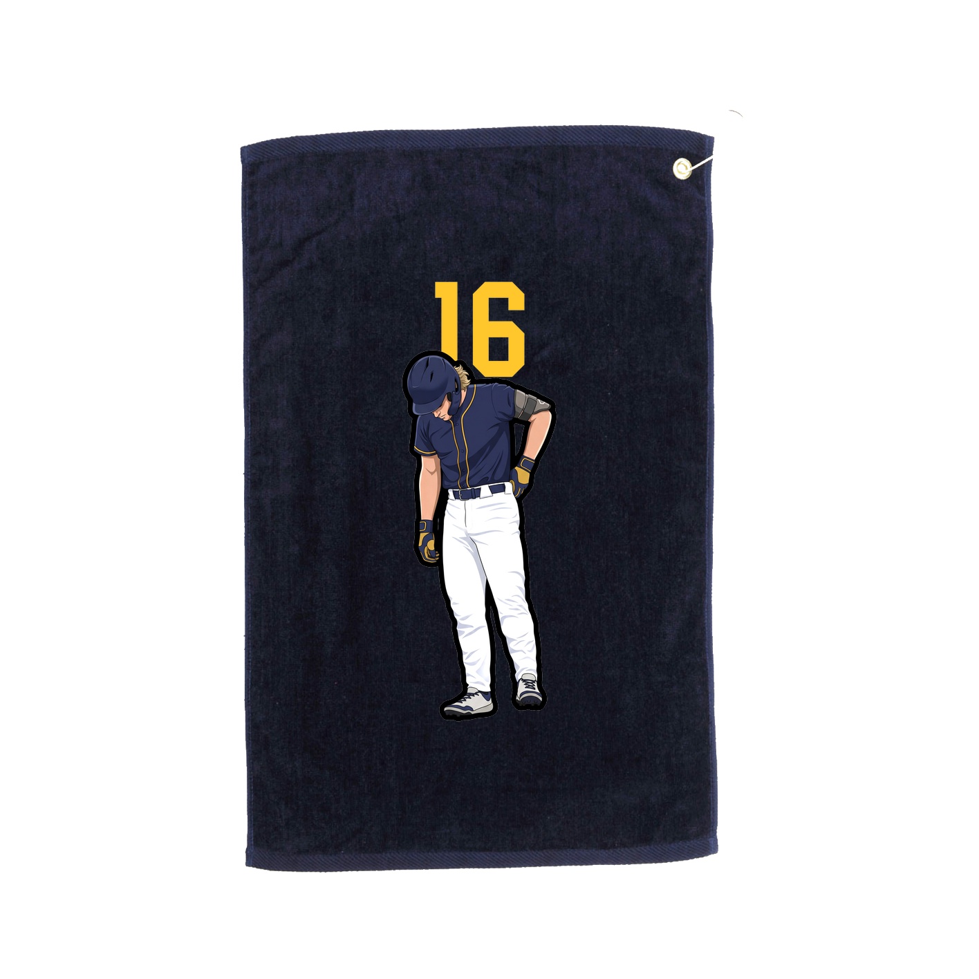 Golf Towel — Number Top in Navy