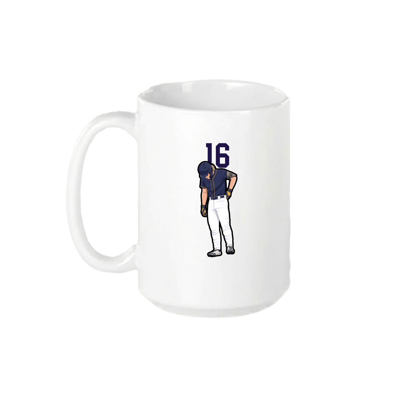 15oz Coffee Mug — Number Top in White