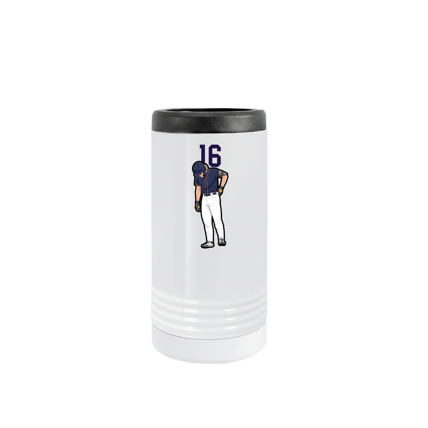 Slim Beverage Holder — Number Top in White