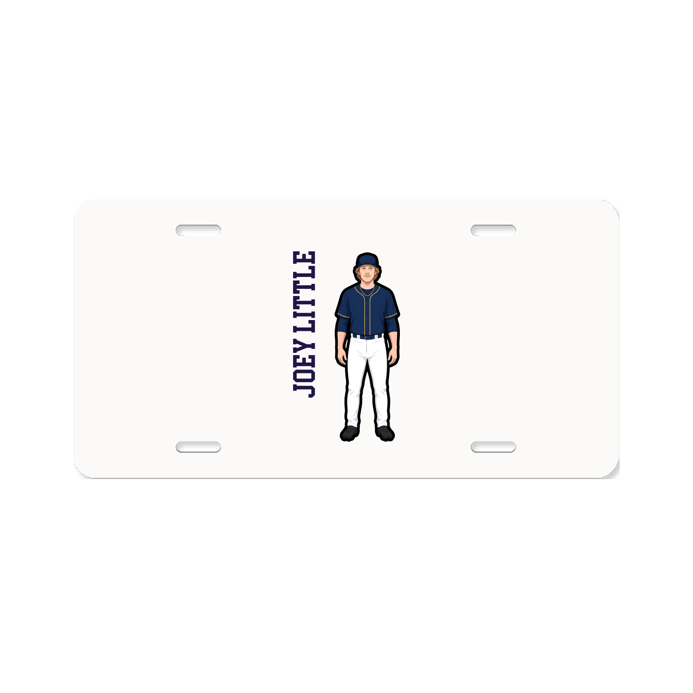 License Plate — Name Vertical in Classic