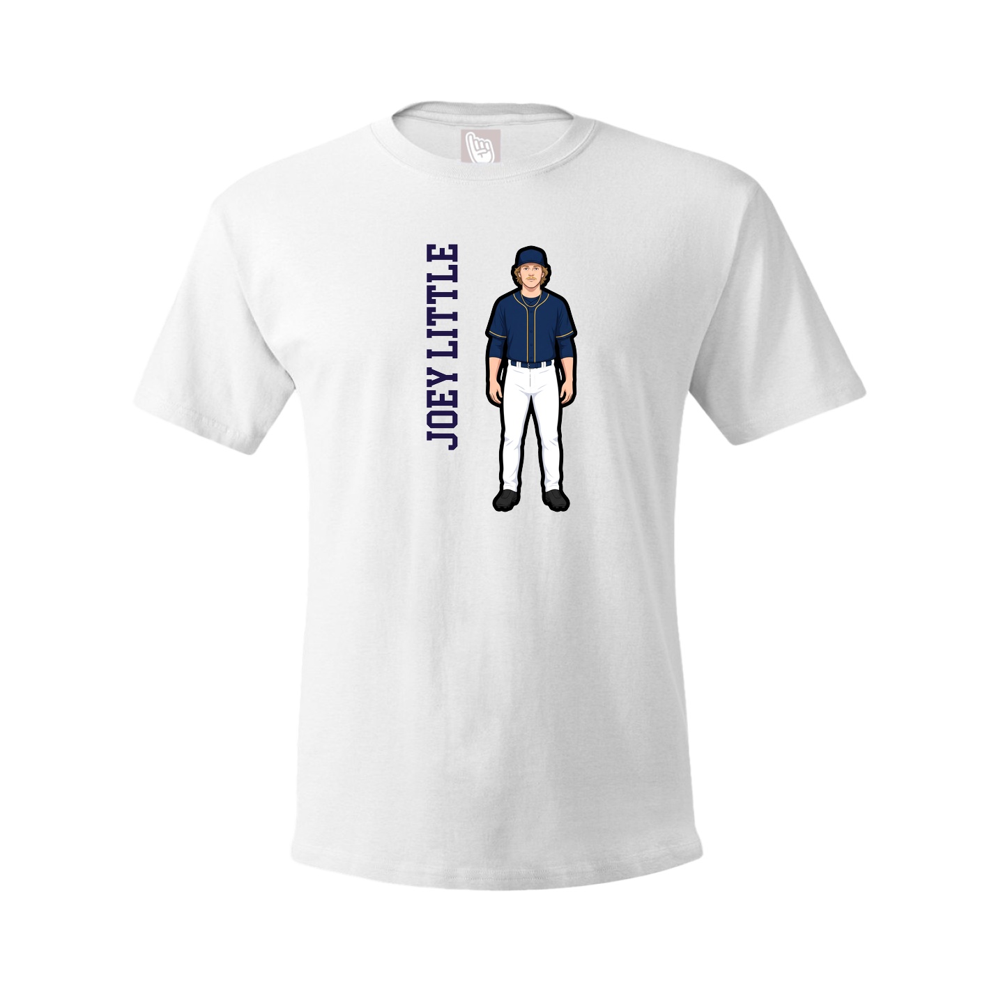 Youth Tee — Name Vertical in White