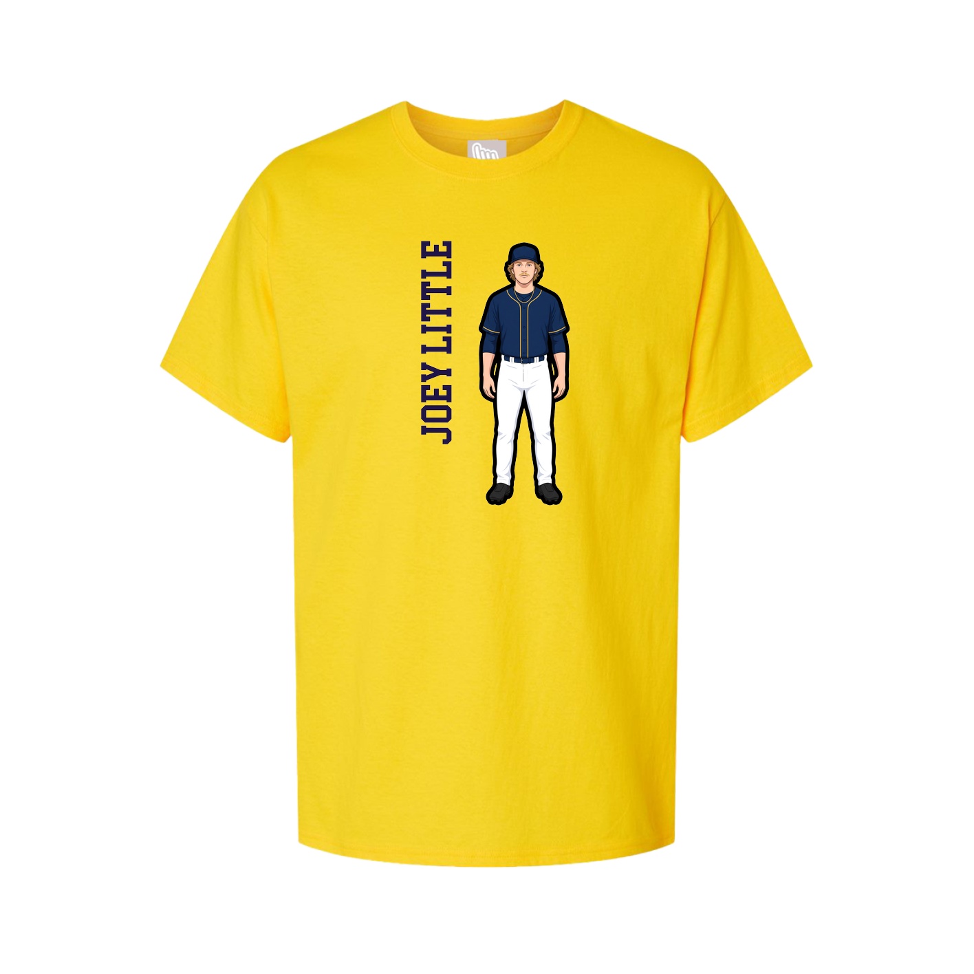 Youth Tee — Name Vertical in Gold