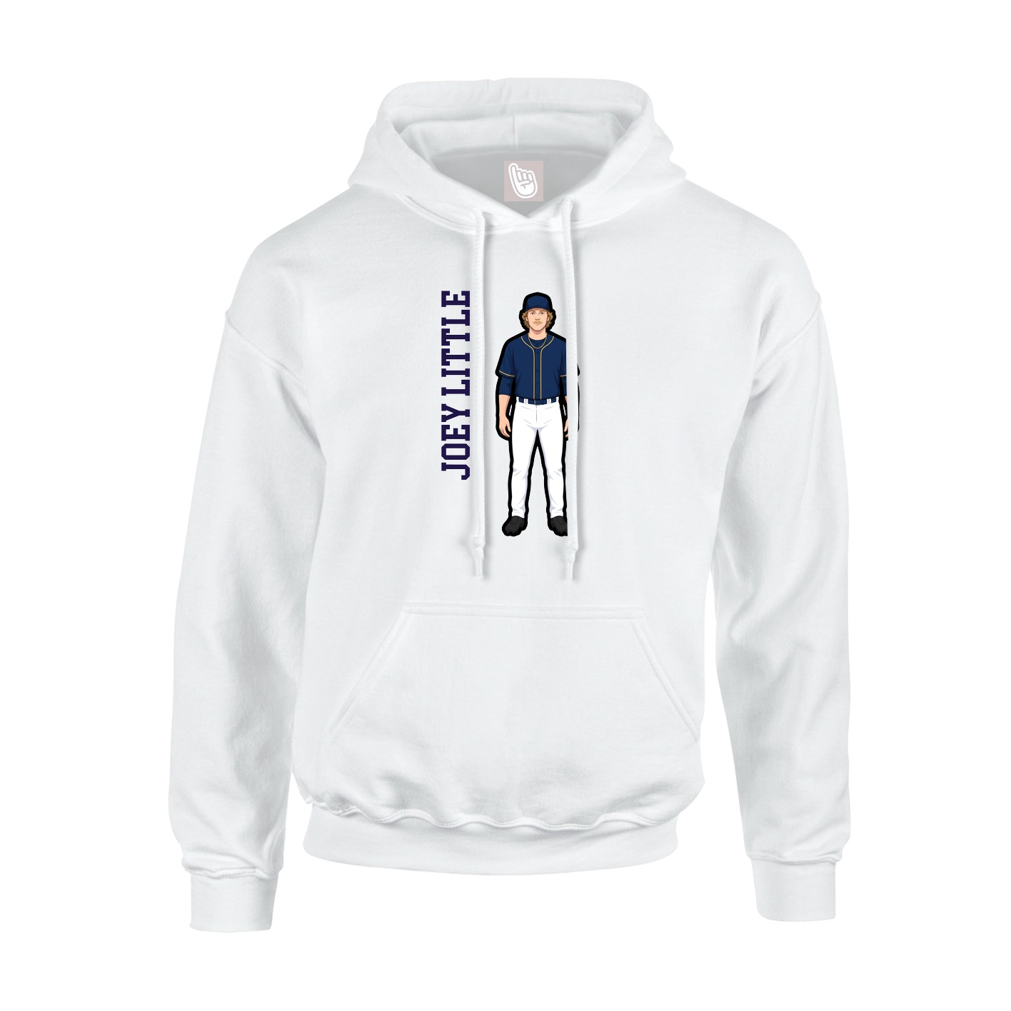Hoodie — Name Vertical in White