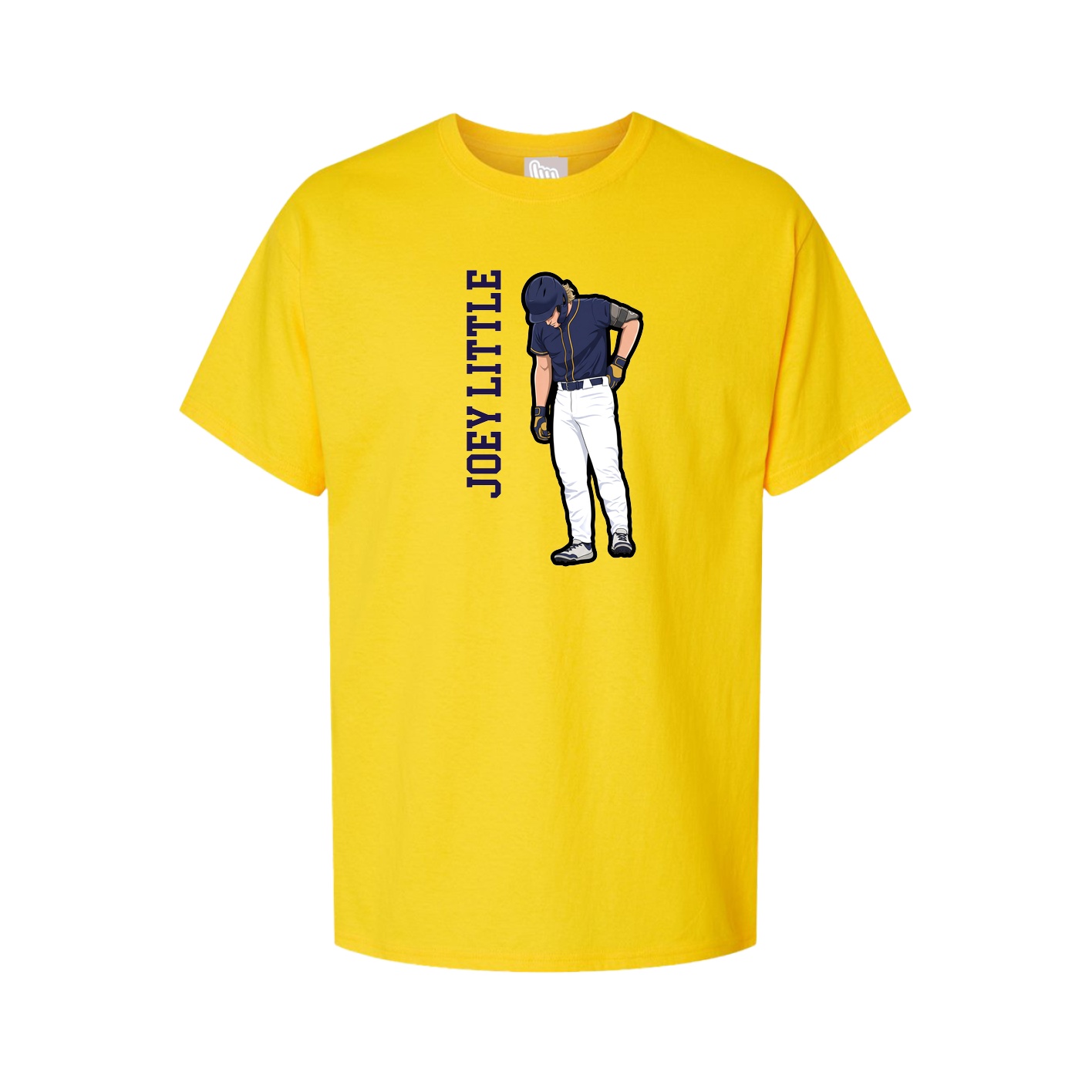Youth Tee — Name Vertical in Gold