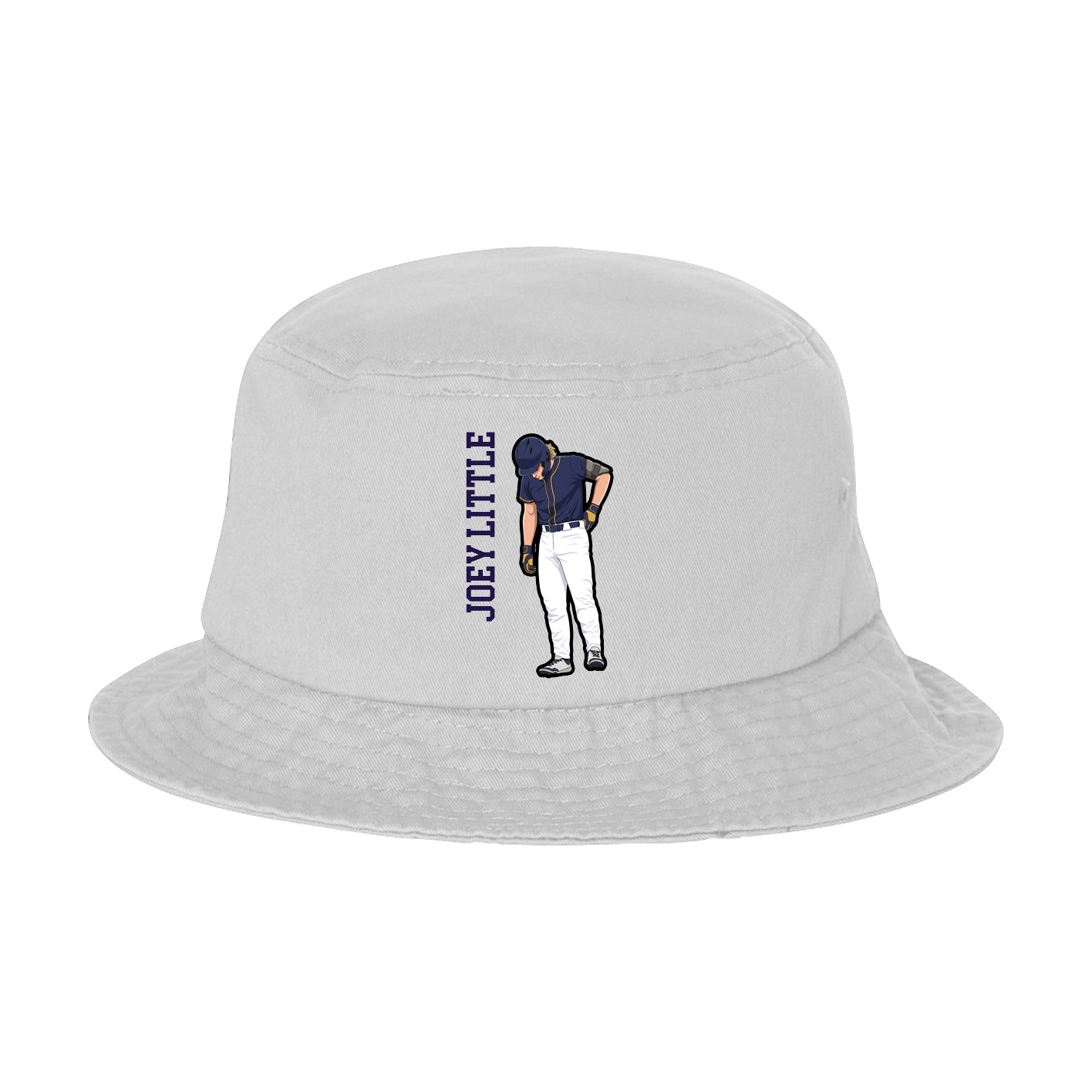 Bucket Cap — Name Vertical in White