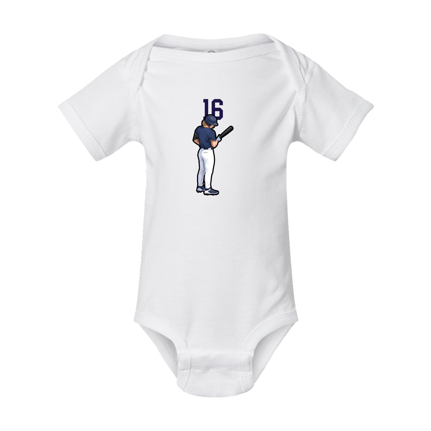 Baby Onesie — Number Top in White