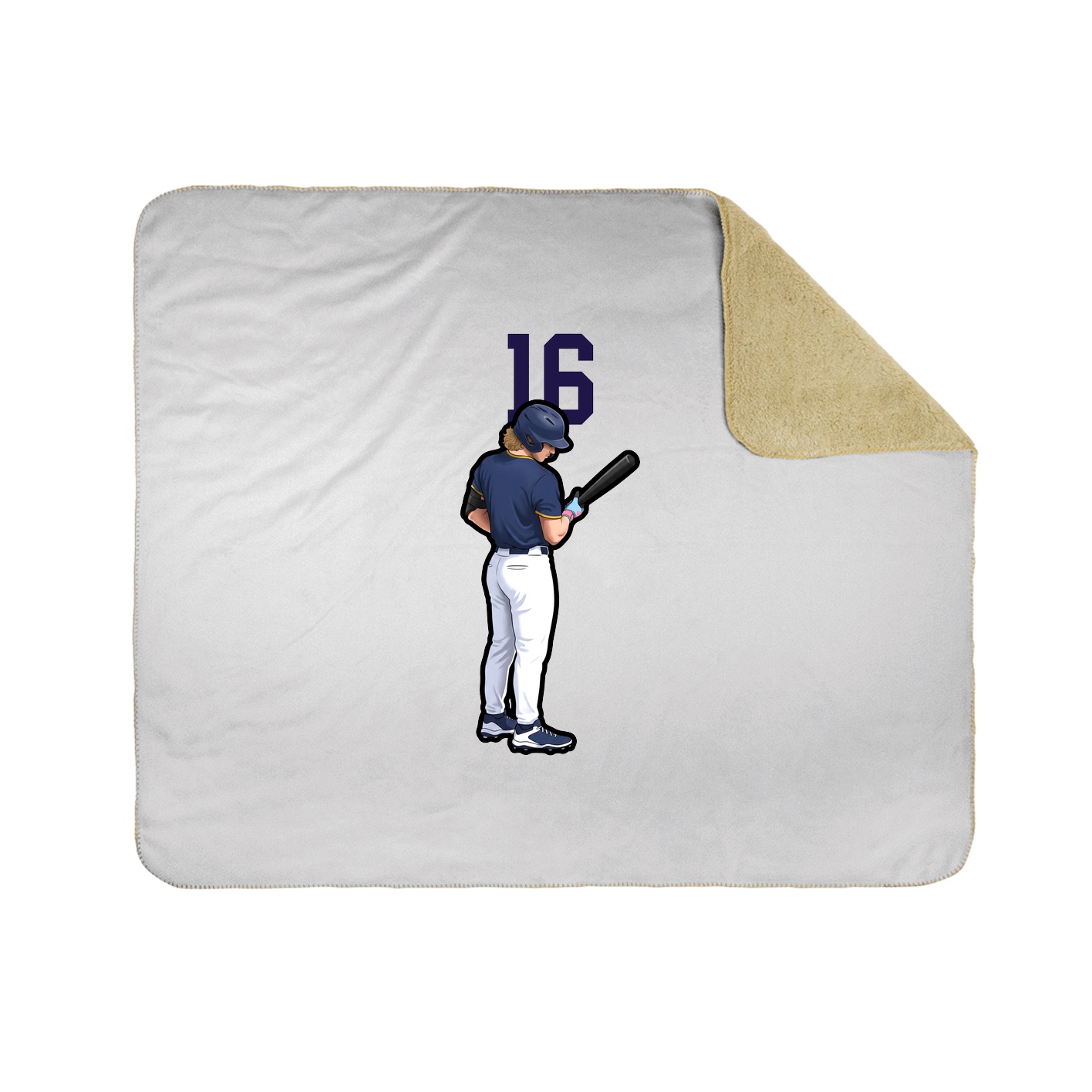 Throw Blanket — Number Top in White