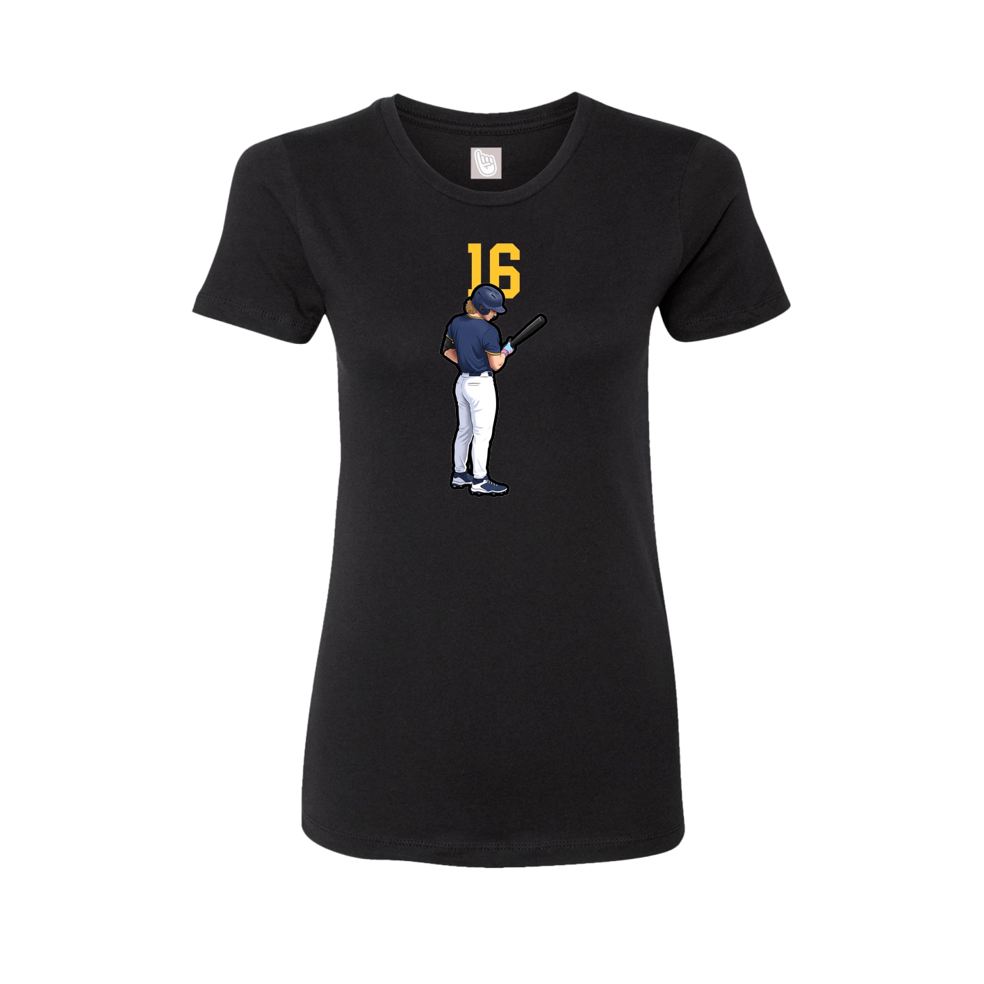 Womens Tee — Number Top in Black