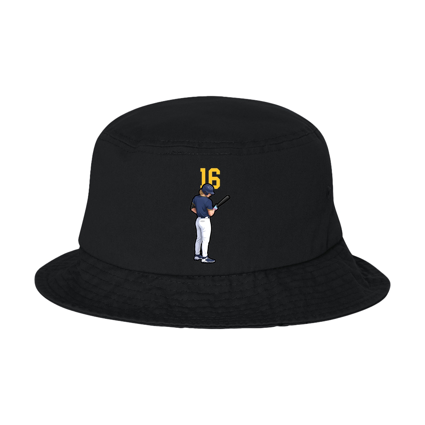 Bucket Cap — Number Top in Black