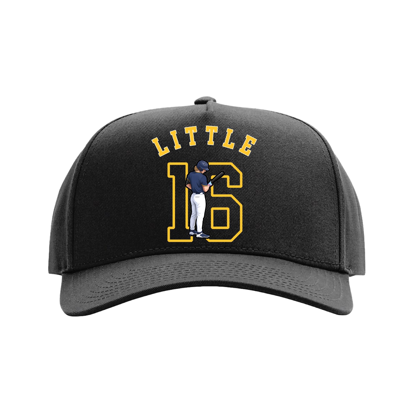 Full Fabric Five-Panel Champ Cap — Shirsey Arch in Black