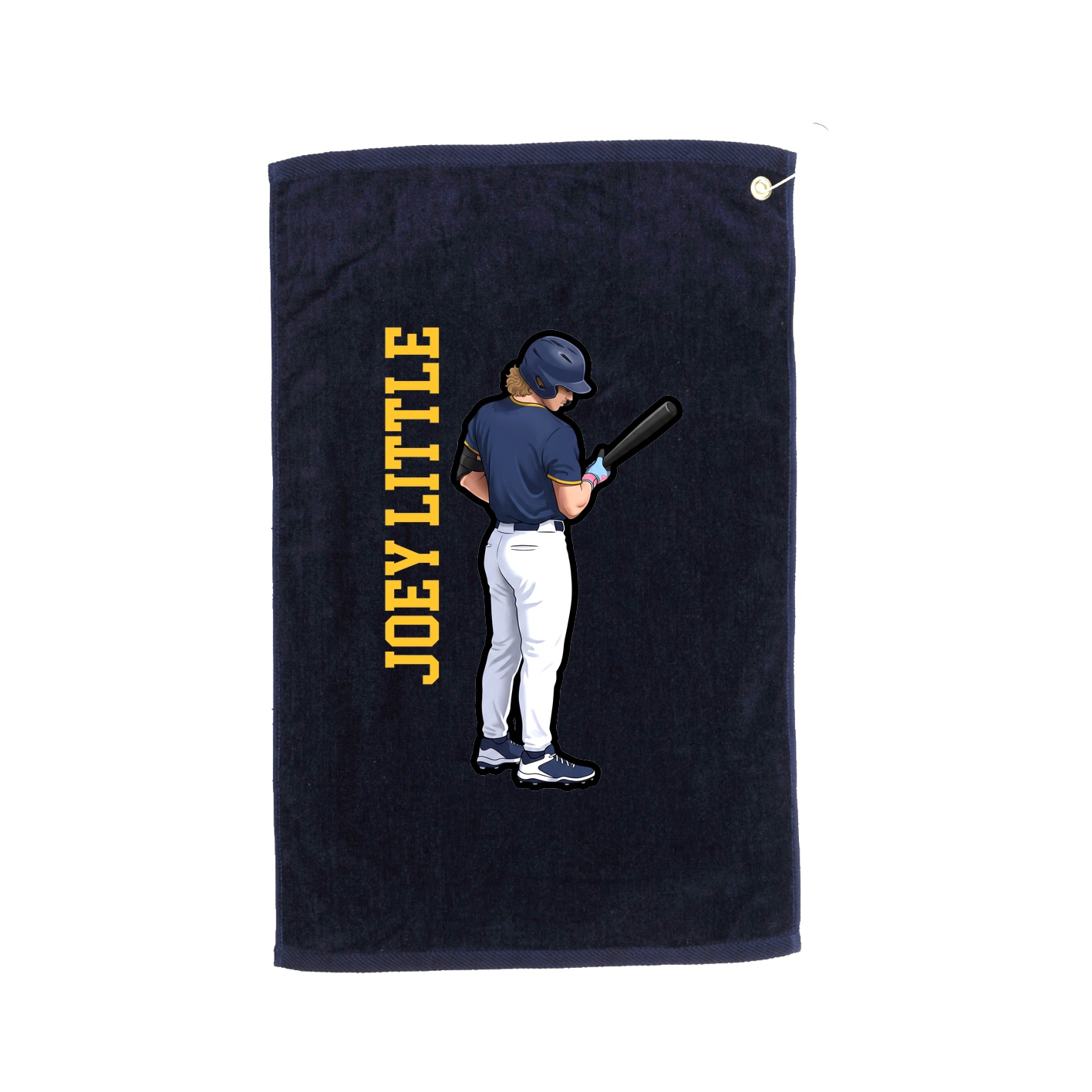 Golf Towel — Name Vertical in Navy
