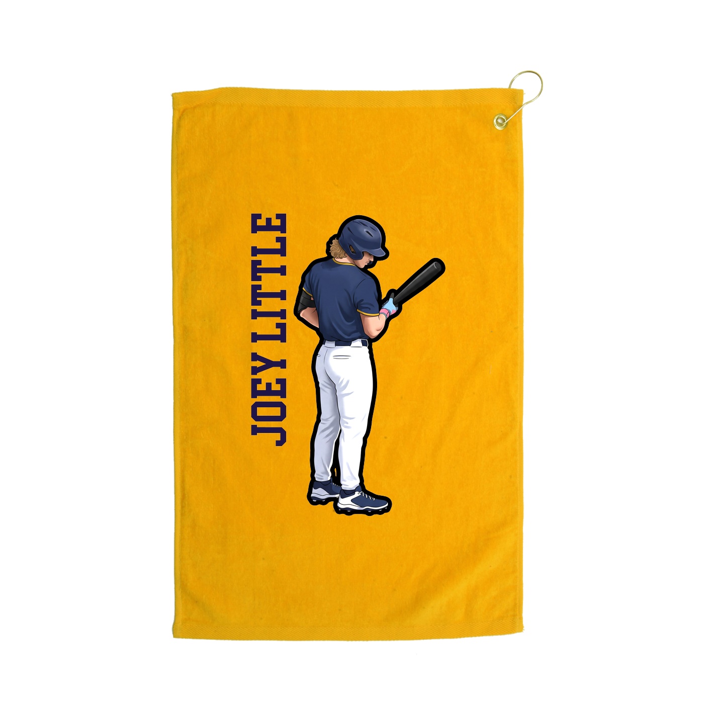 Golf Towel — Name Vertical in Gold