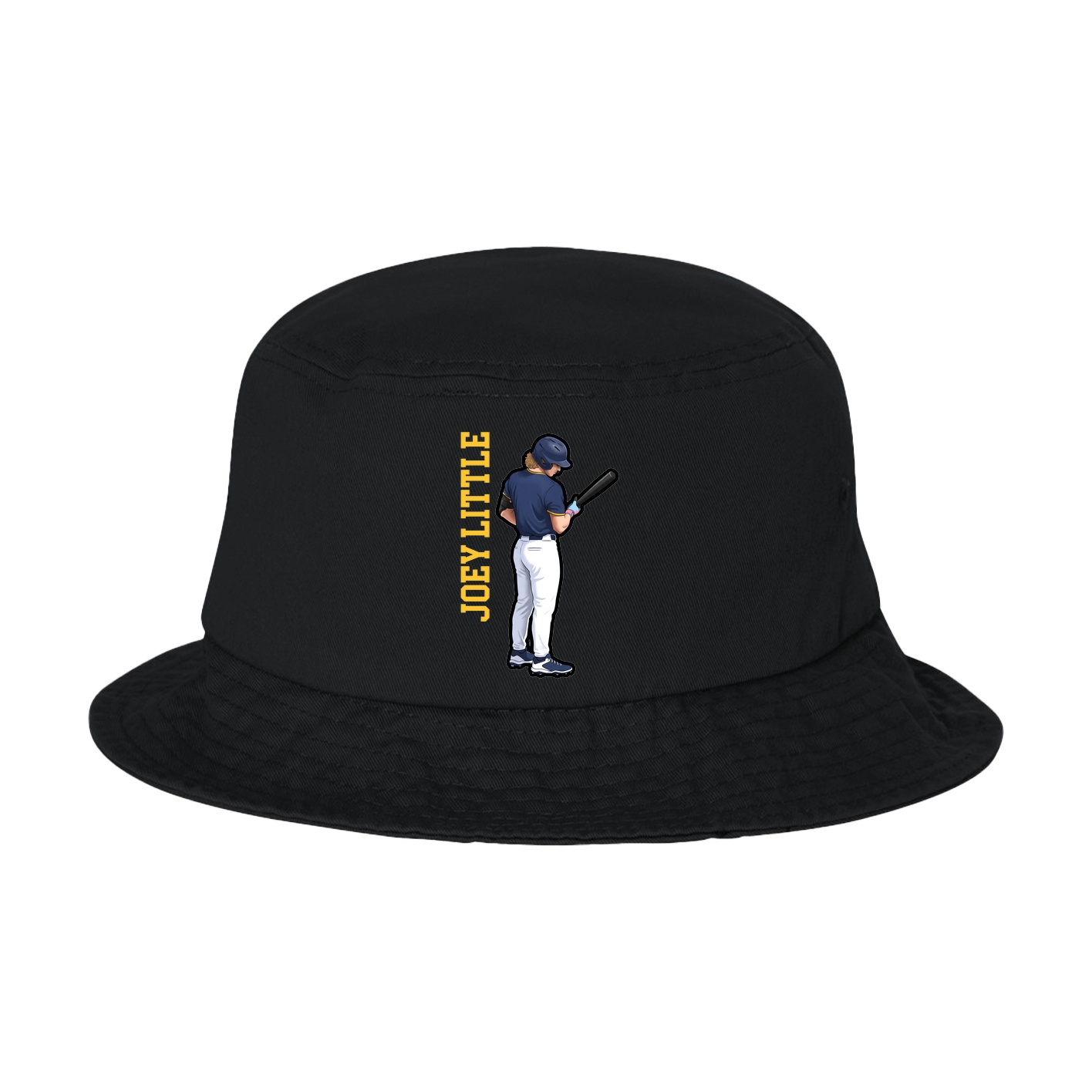 Bucket Cap — Name Vertical in Black